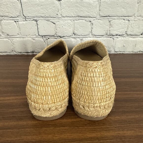 J McLaughlin Shira Raffia Espadrilles Woven Slide On Shoes Flats Beige Size 7 - Picture 9 of 13